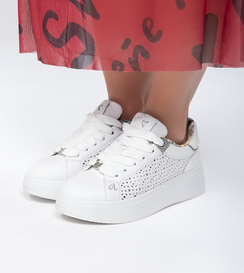 Anekke White Spotted Sneakers