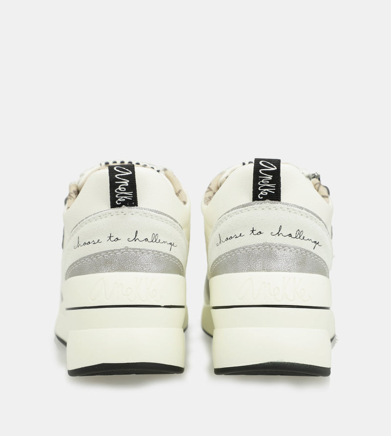 Anekke White Wedge Sneakers With Polka Dots