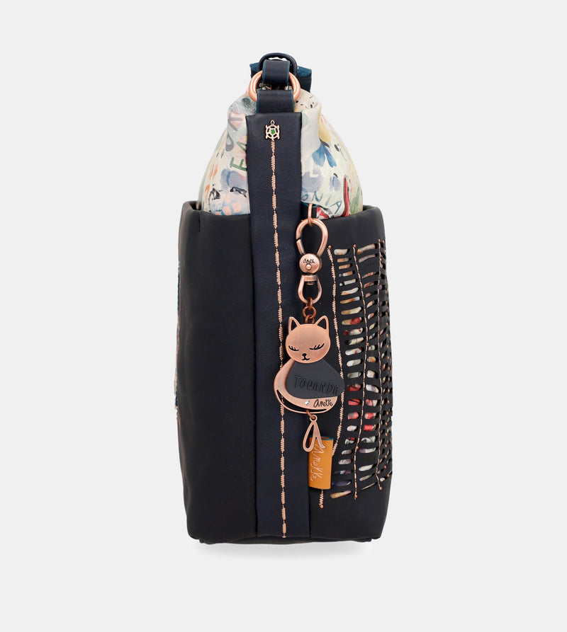 Anekke Nature Pachamama Navy Blue Large Crossbody Bag