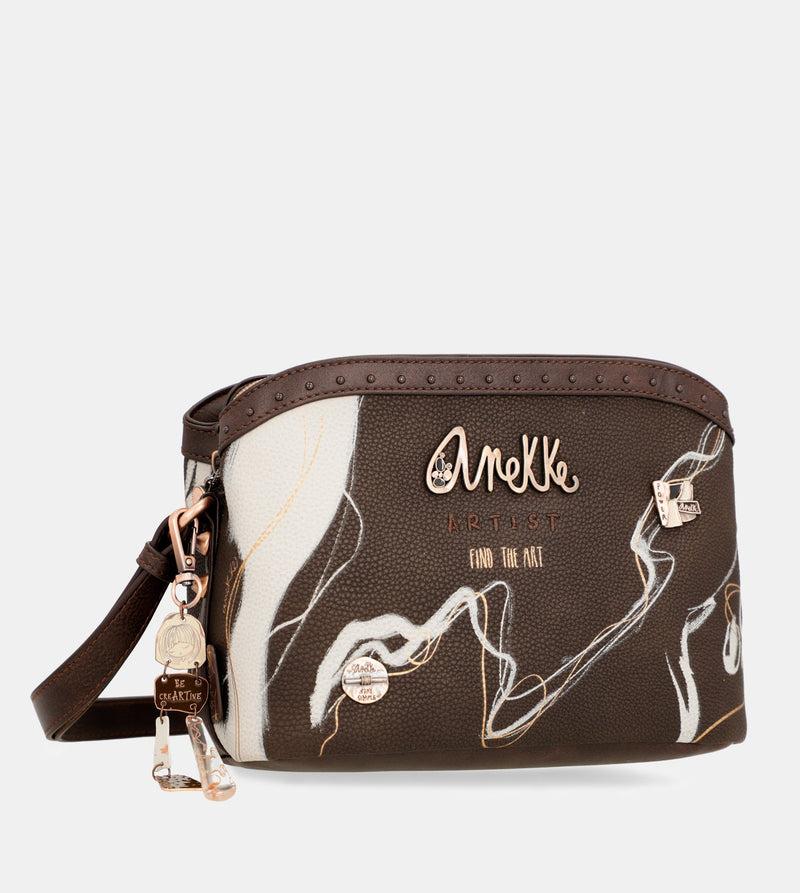 Anekke Nature Shodō brown 3 compartments shoulder bag