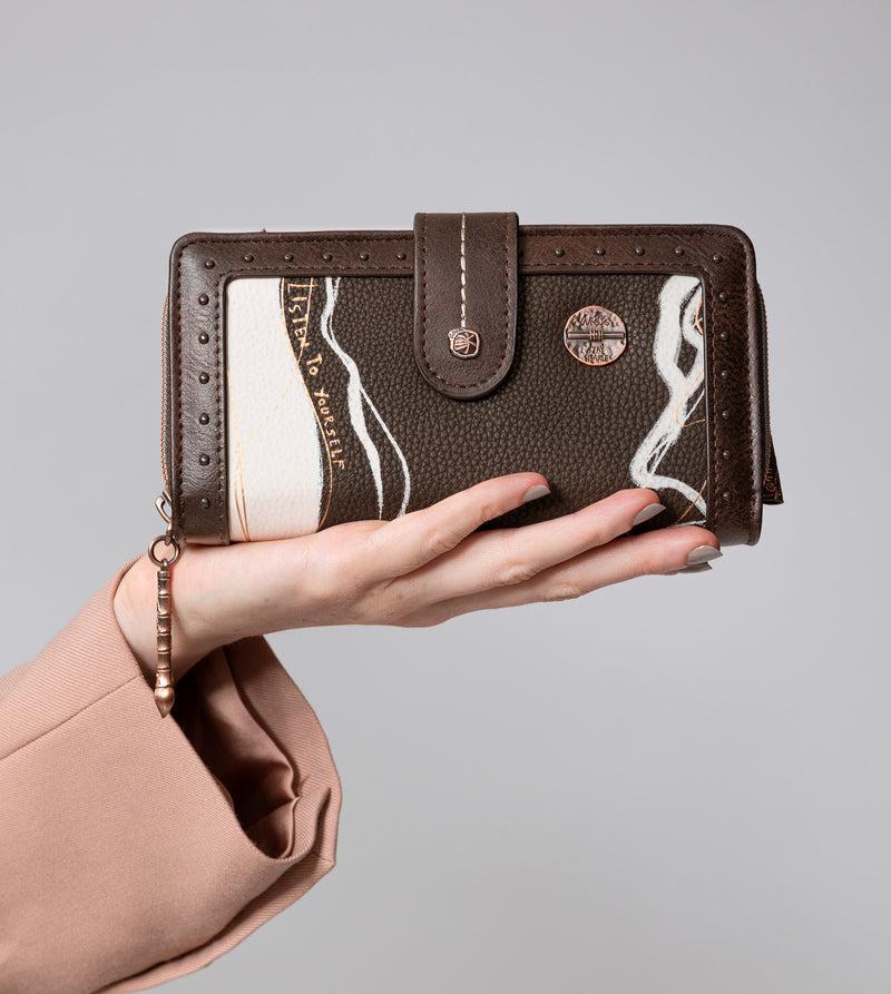 Anekke Nature Shodō Large Brown RFID Wallet Nature Shodō