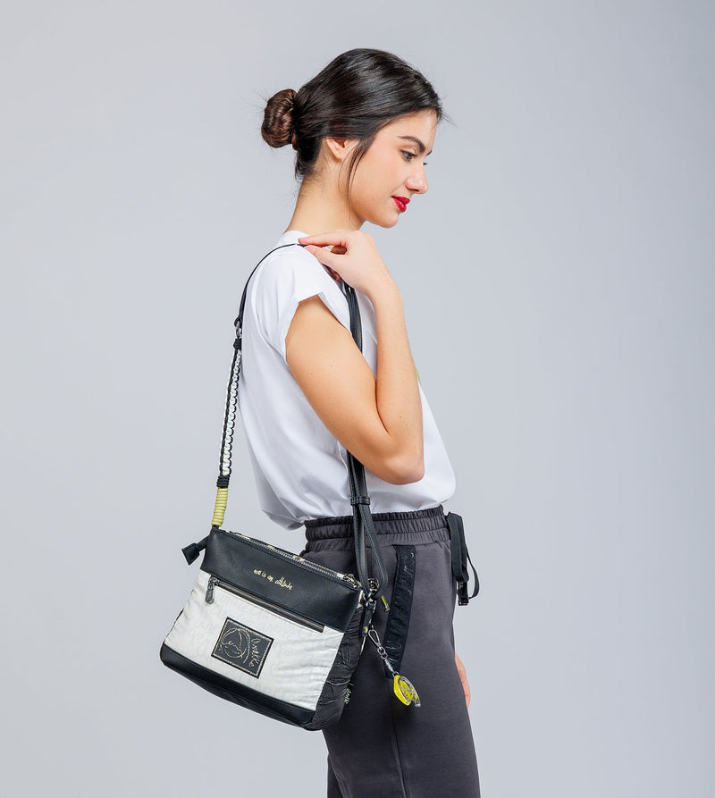 Anekke Printed Crossbody Bag With 3 Compartments Memories