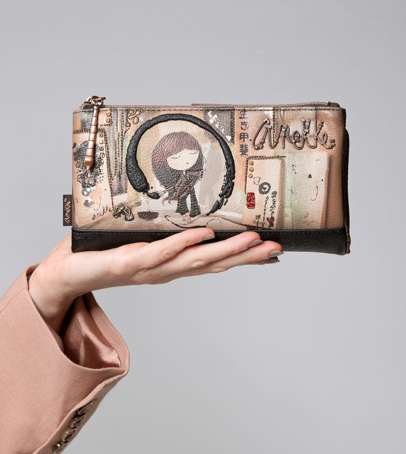 Anekke Shōen Shōen Large Black Flexible RFID Wallet