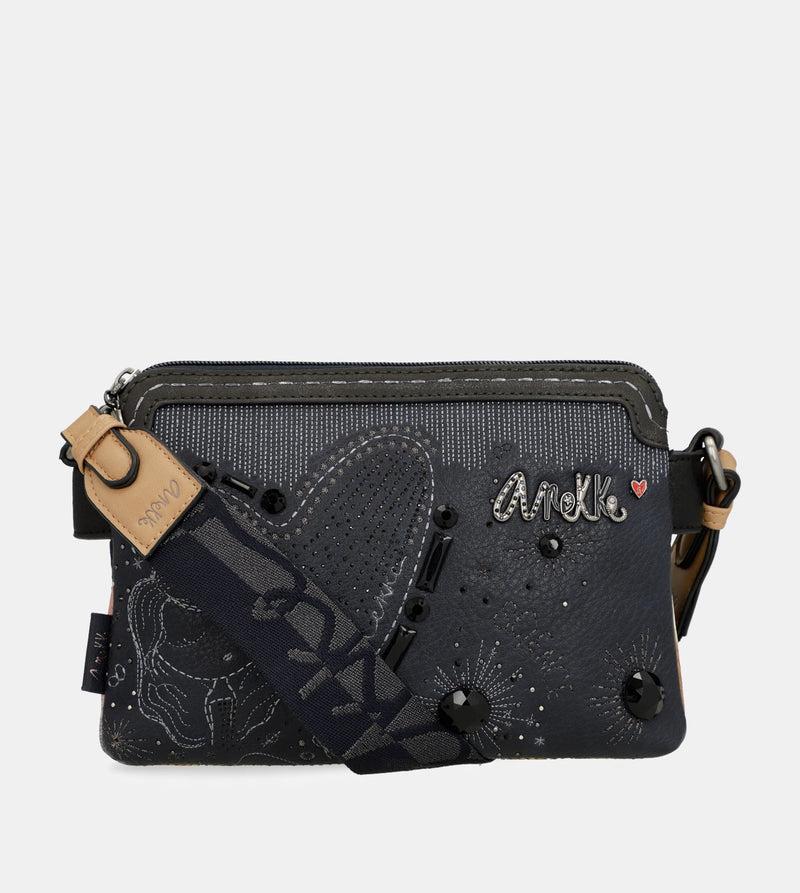 Anekke Studio Navy Blue 2-compartment Crossbody Bag