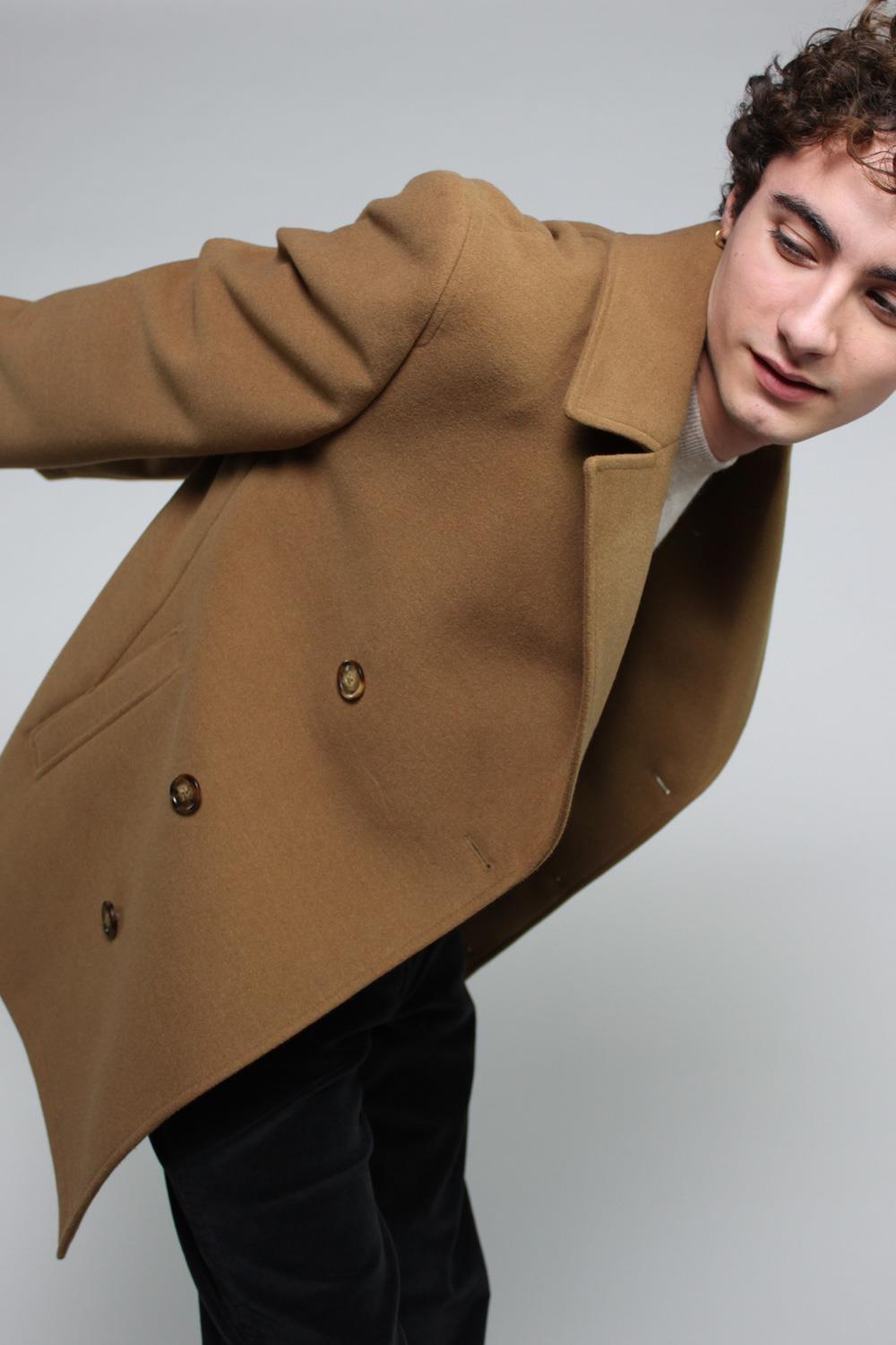 Antonio miro ABRIGO CRUZADO CAMEL