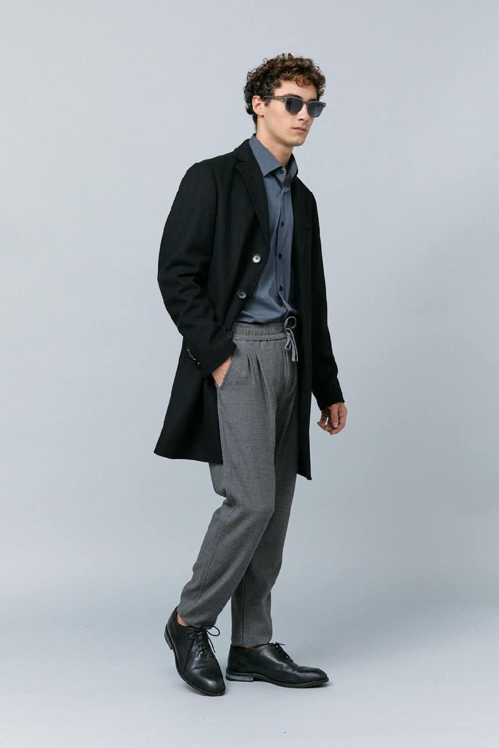 Antonio Miro ABRIGO PAÑO NEGRO LARGO