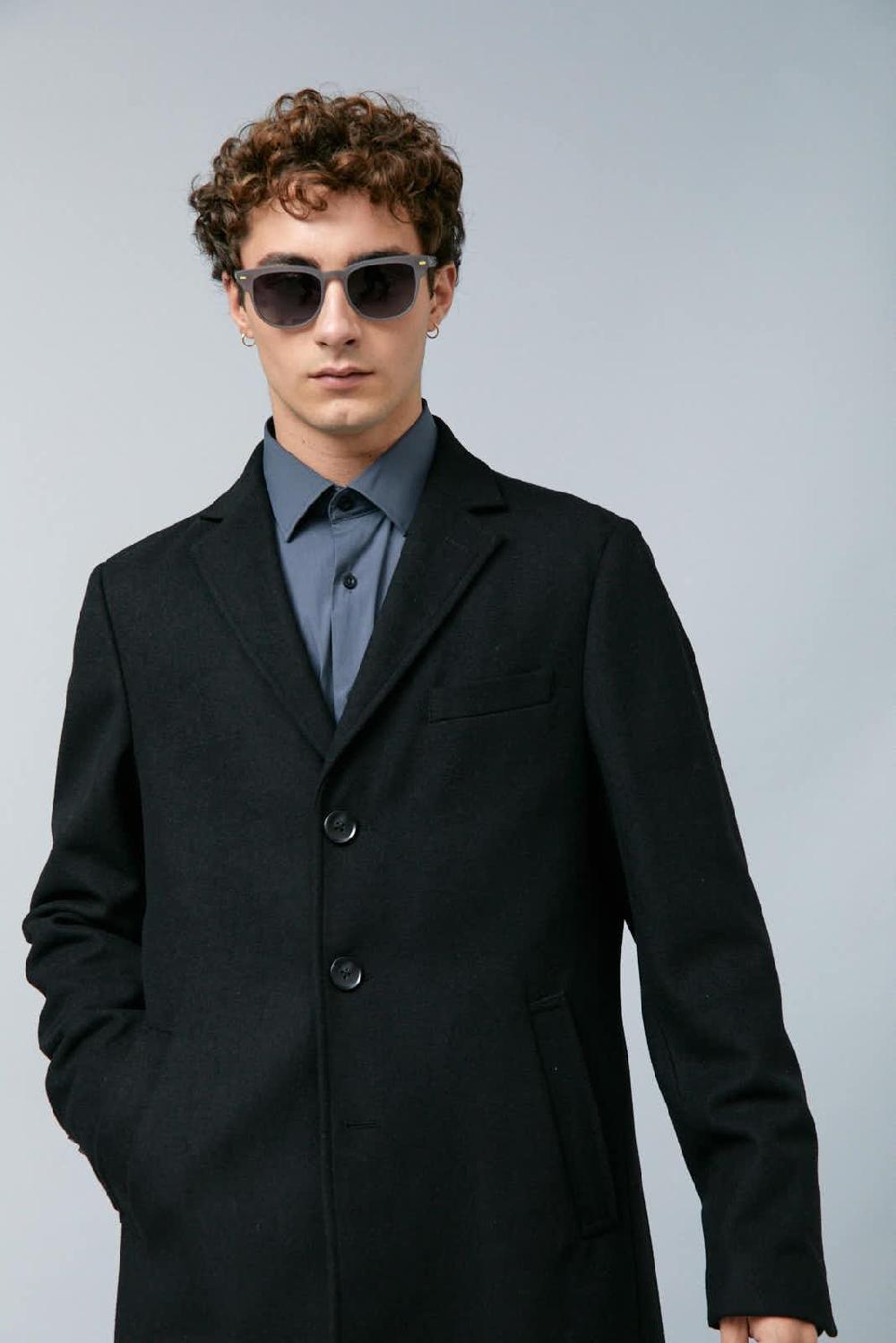 Antonio Miro ABRIGO PAÑO NEGRO LARGO