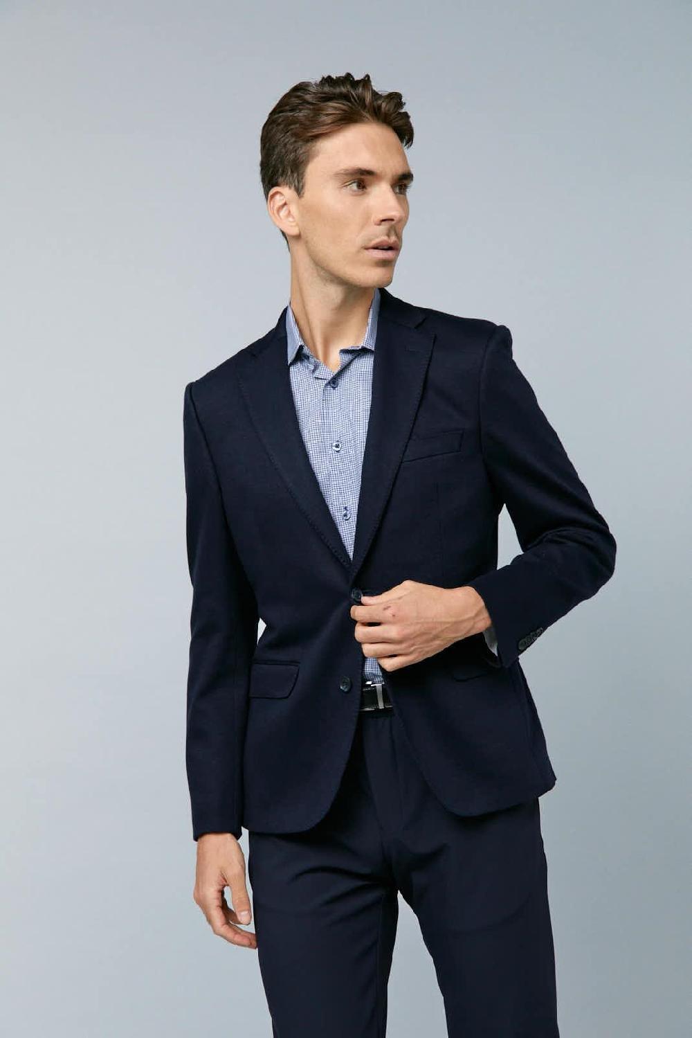 Antonio Miro AMERICANA AZUL MARINO ALGODÓN