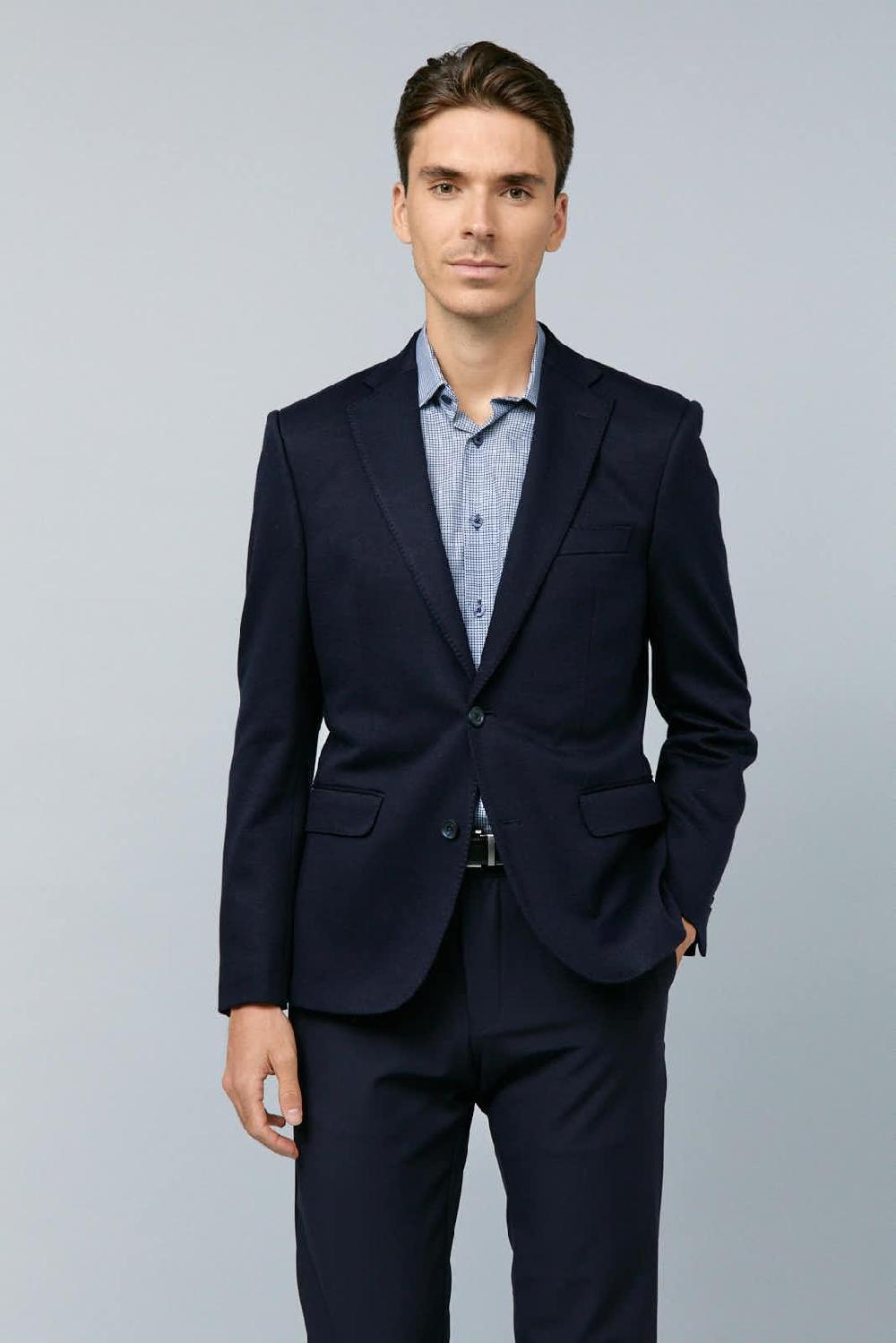 Antonio miro AMERICANA AZUL MARINO ALGODÓN