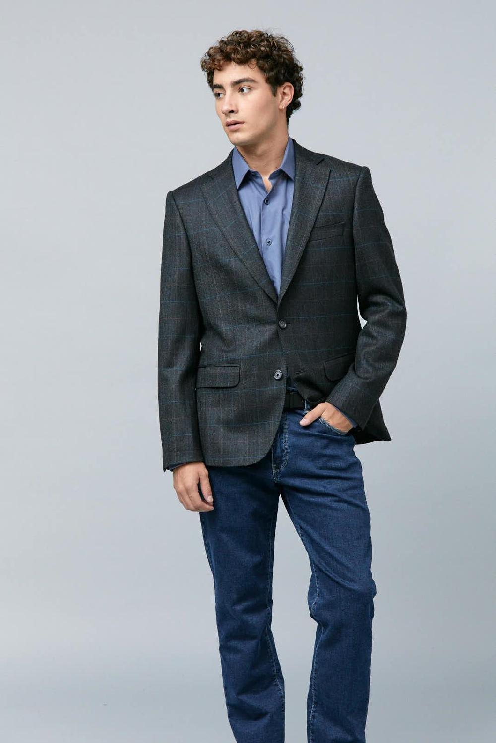 Antonio miro AMERICANA GRIS DETALLE CUADROS