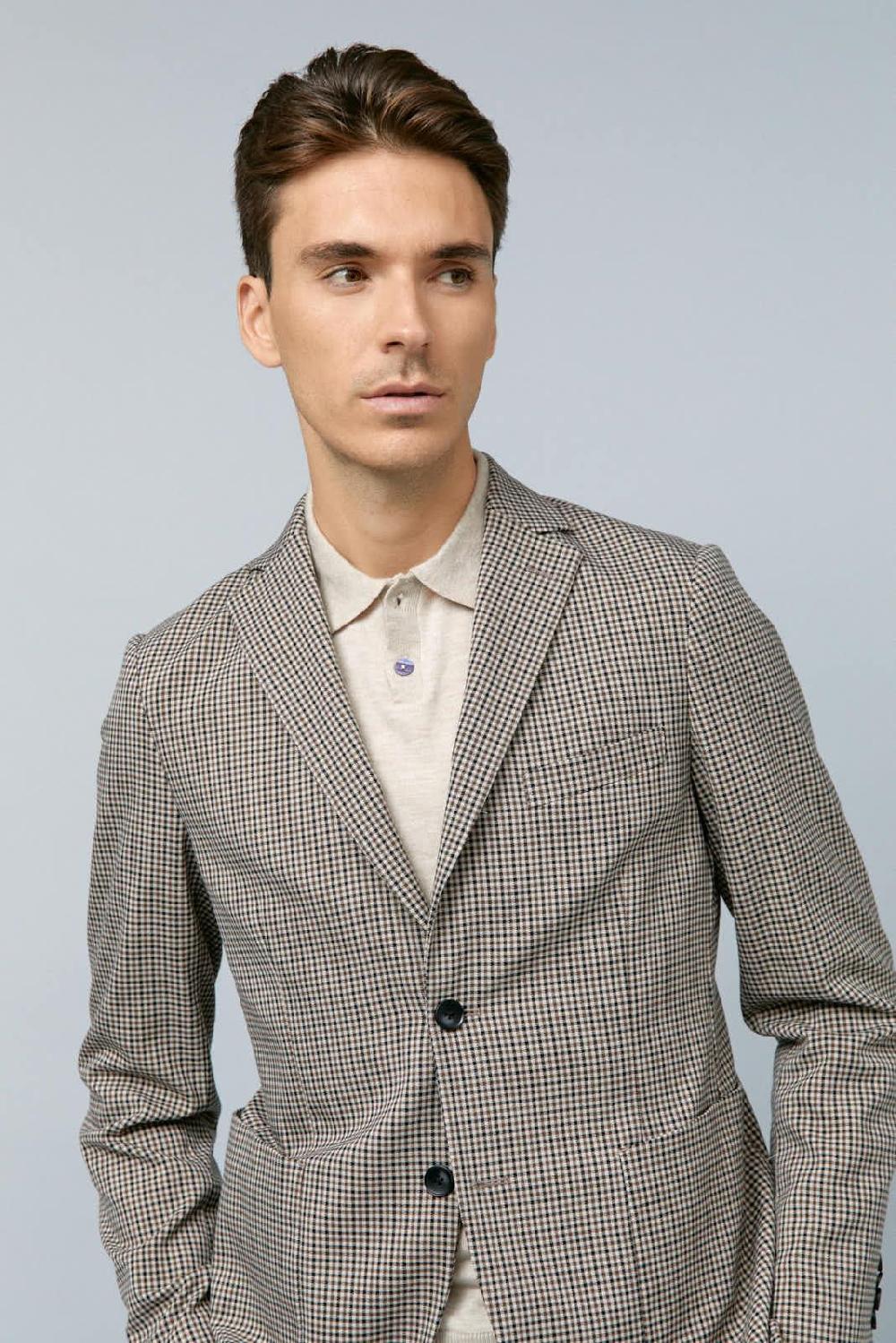 Antonio miro AMERICANA MARRÓN PATA DE GALLO