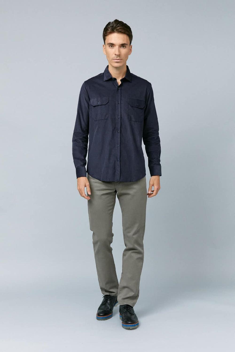 Antonio miro CAMISA BOLSILLO MARINO