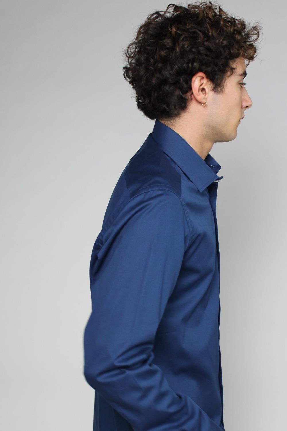 Antonio Miro CAMISA ÍNDIGO BOLSILLO