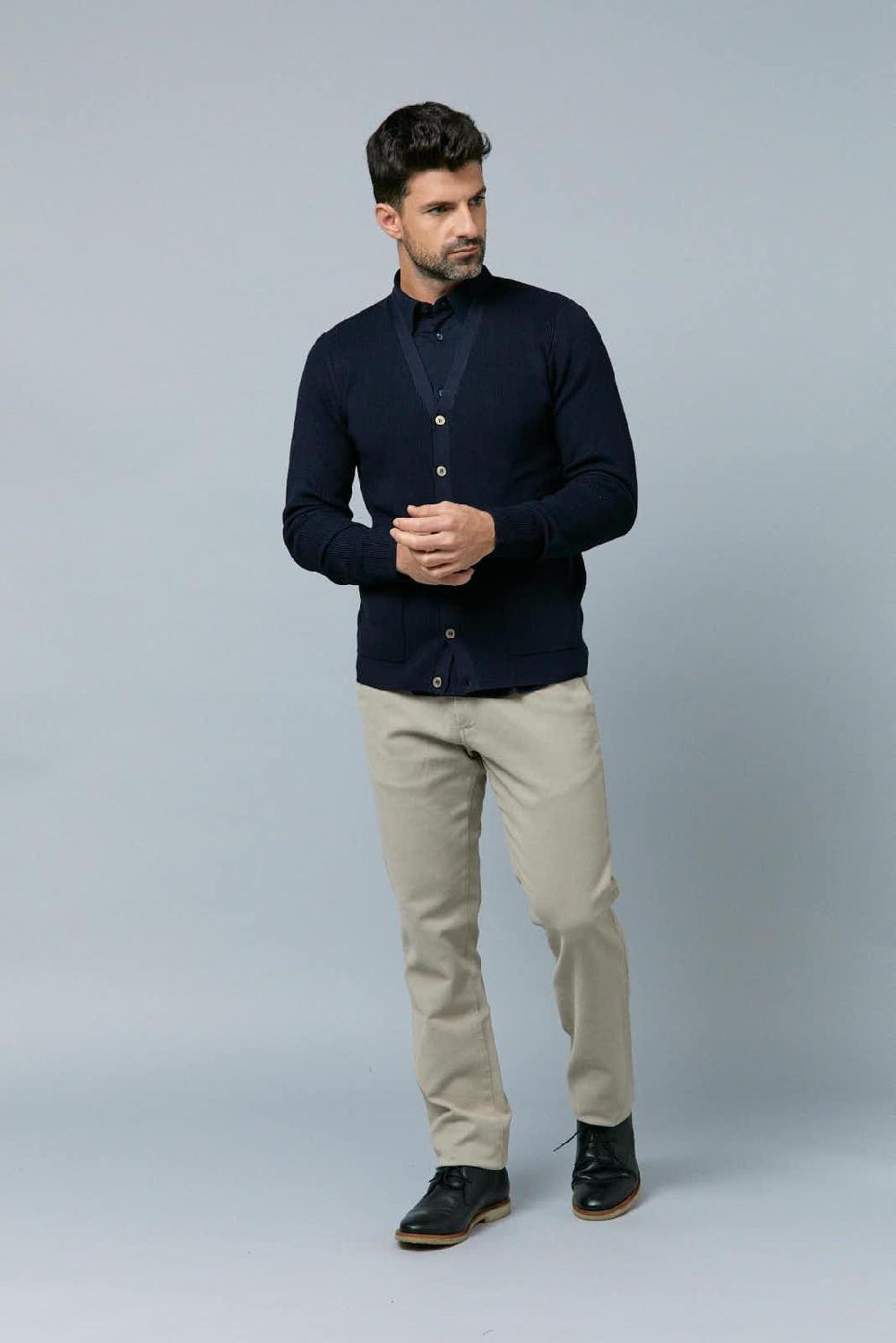 Antonio miro CARDIGAN AZUL MARINO