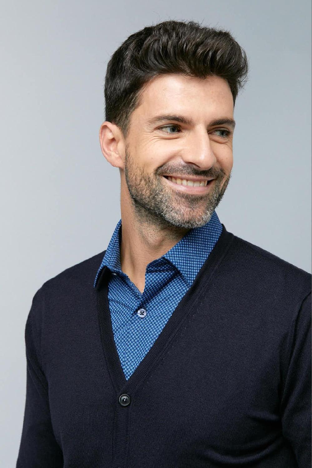 Antonio miro CHAQUETA CARDIGAN NAVY