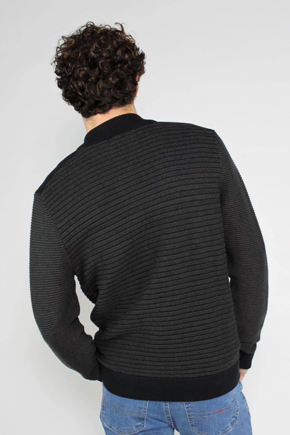 Antonio Miro CHAQUETA LISTADO BICOLOR NEGRO