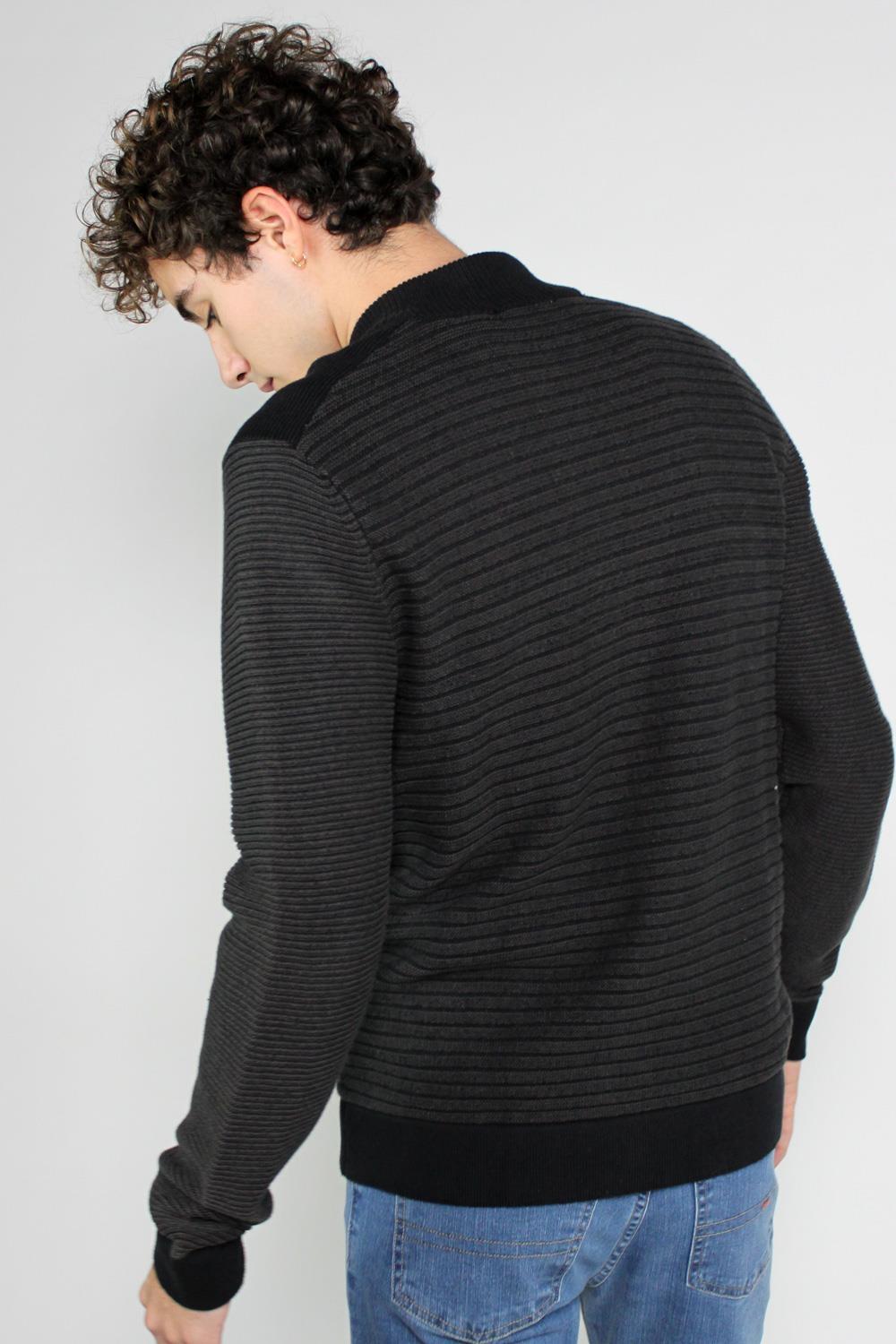 Antonio Miro CHAQUETA LISTADO BICOLOR NEGRO