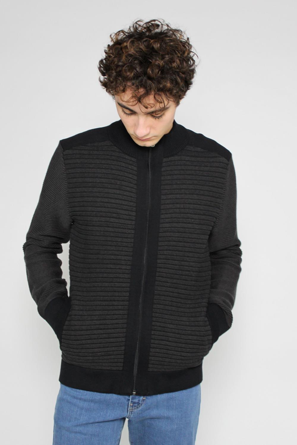 Antonio miro CHAQUETA LISTADO BICOLOR NEGRO