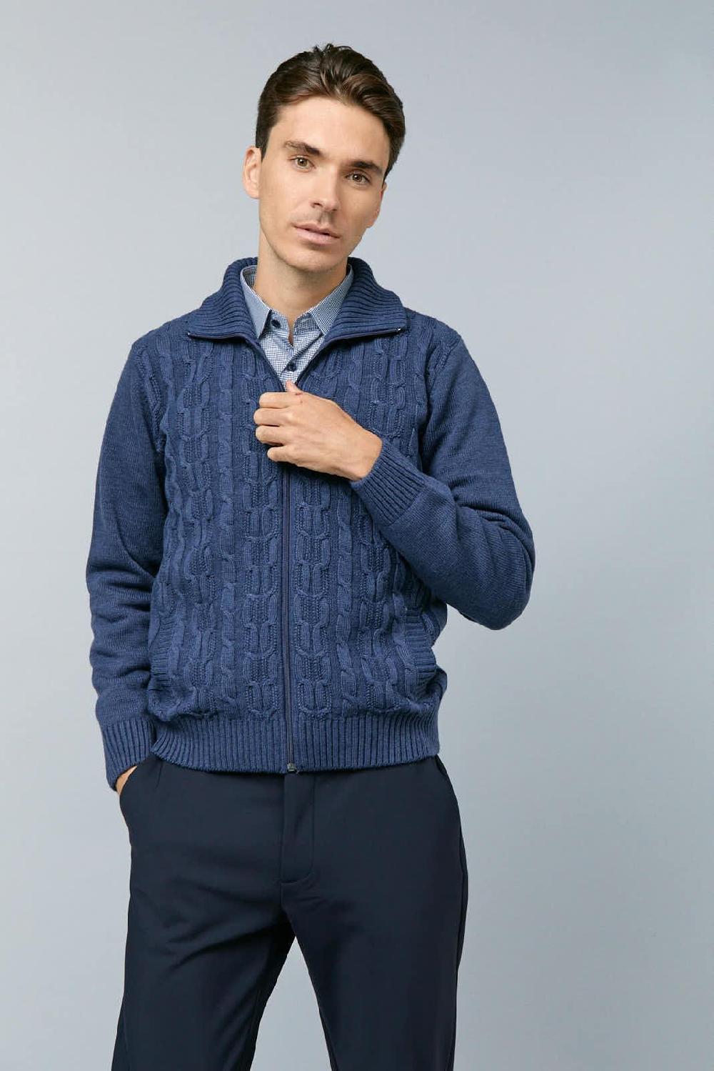 Antonio miro CHAQUETA PUNTO TRENZADA