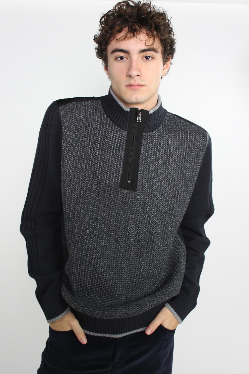 Antonio miro JERSEY BICOLOR LISO DETALLE NYLON