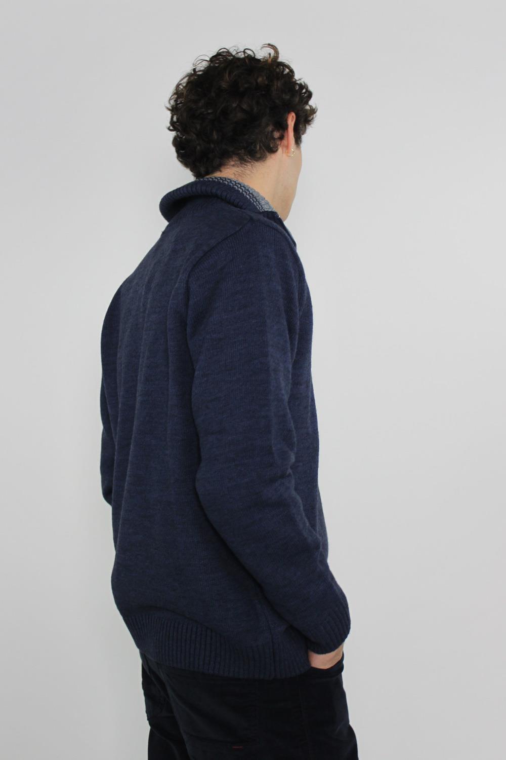 Antonio Miro JERSEY CREMALLERA AZUL MARINO