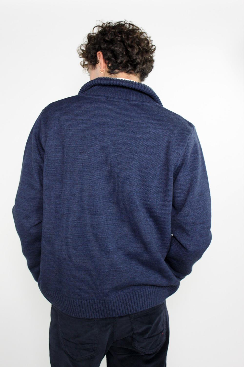 Antonio Miro JERSEY CREMALLERA AZUL MARINO
