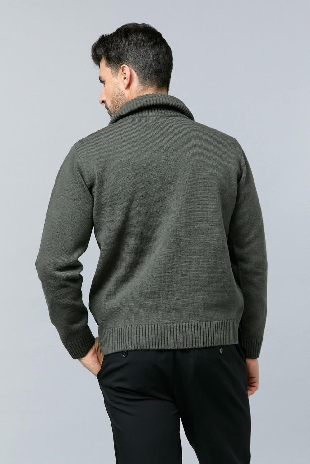 Antonio Miro JERSEY CREMALLERA CUELLO POLO FOREST