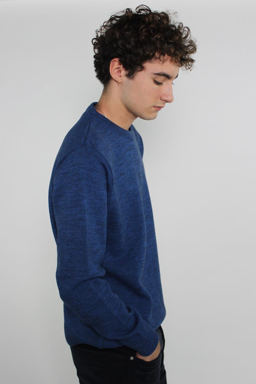 Antonio Miro JERSEY CUELLO REDONDO AZUL ELECTRICO