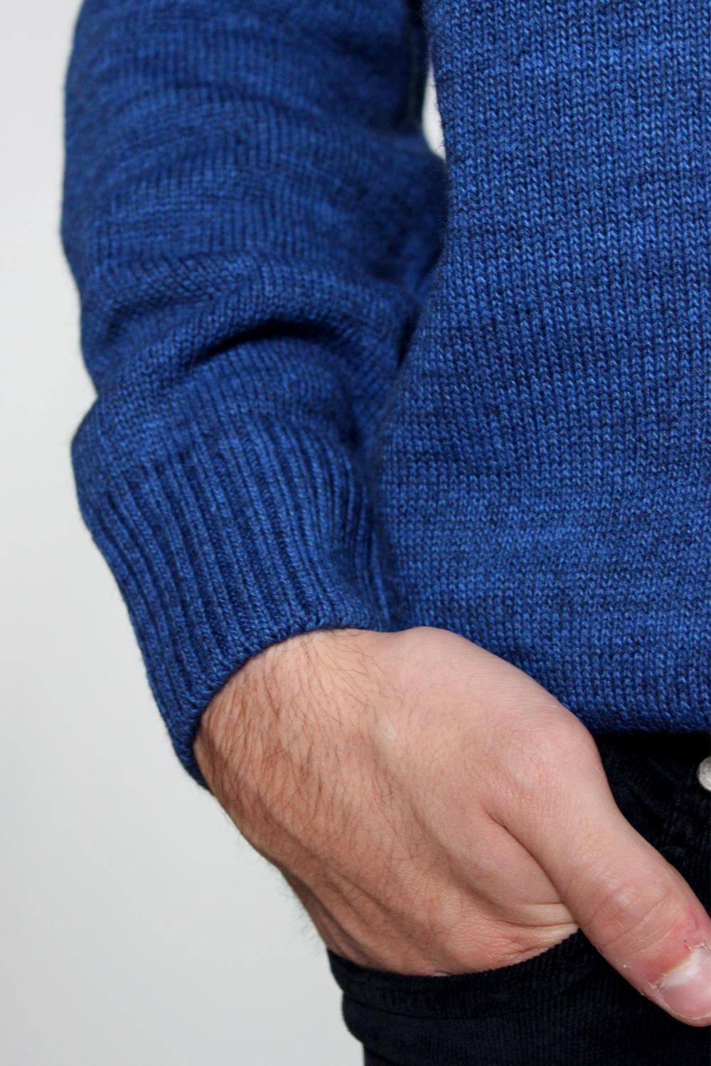 Antonio Miro JERSEY CUELLO REDONDO AZUL ELECTRICO