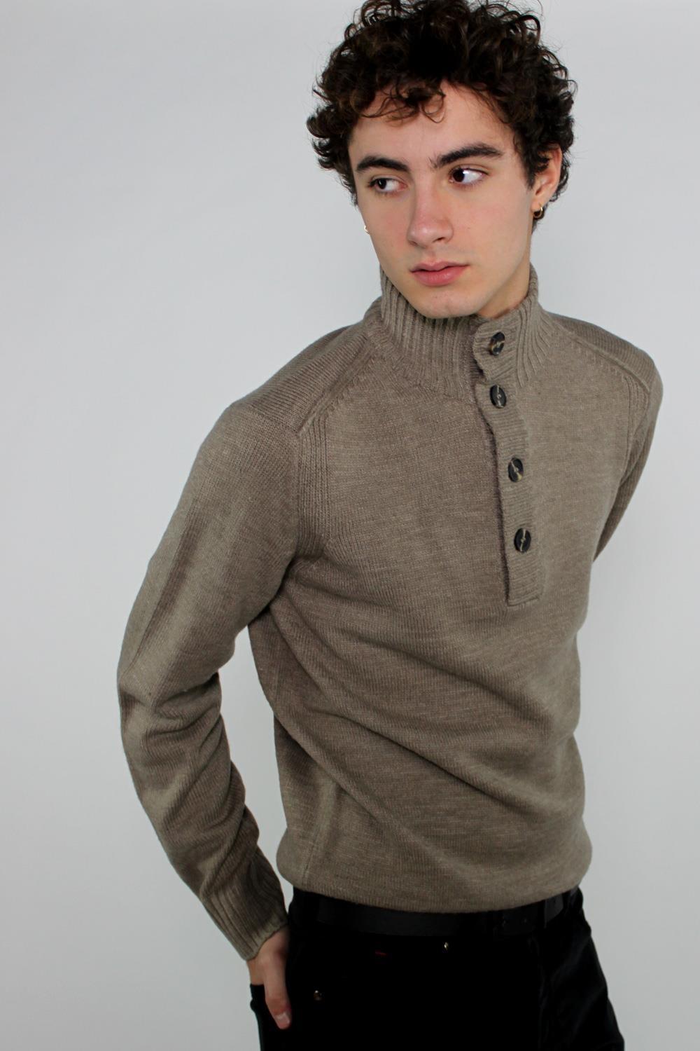 Antonio Miro JERSEY SEMI-CISNE BOTONES CAMEL