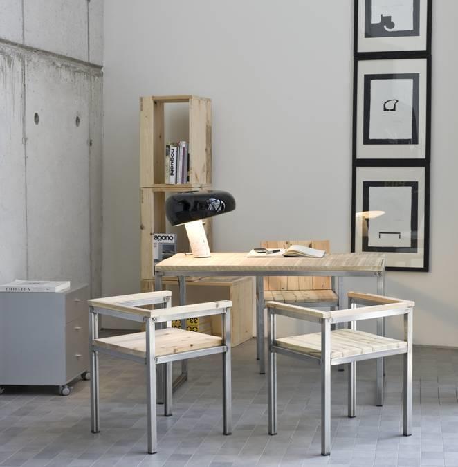 Antonio miro Mesa escritorio base hierro 120x60