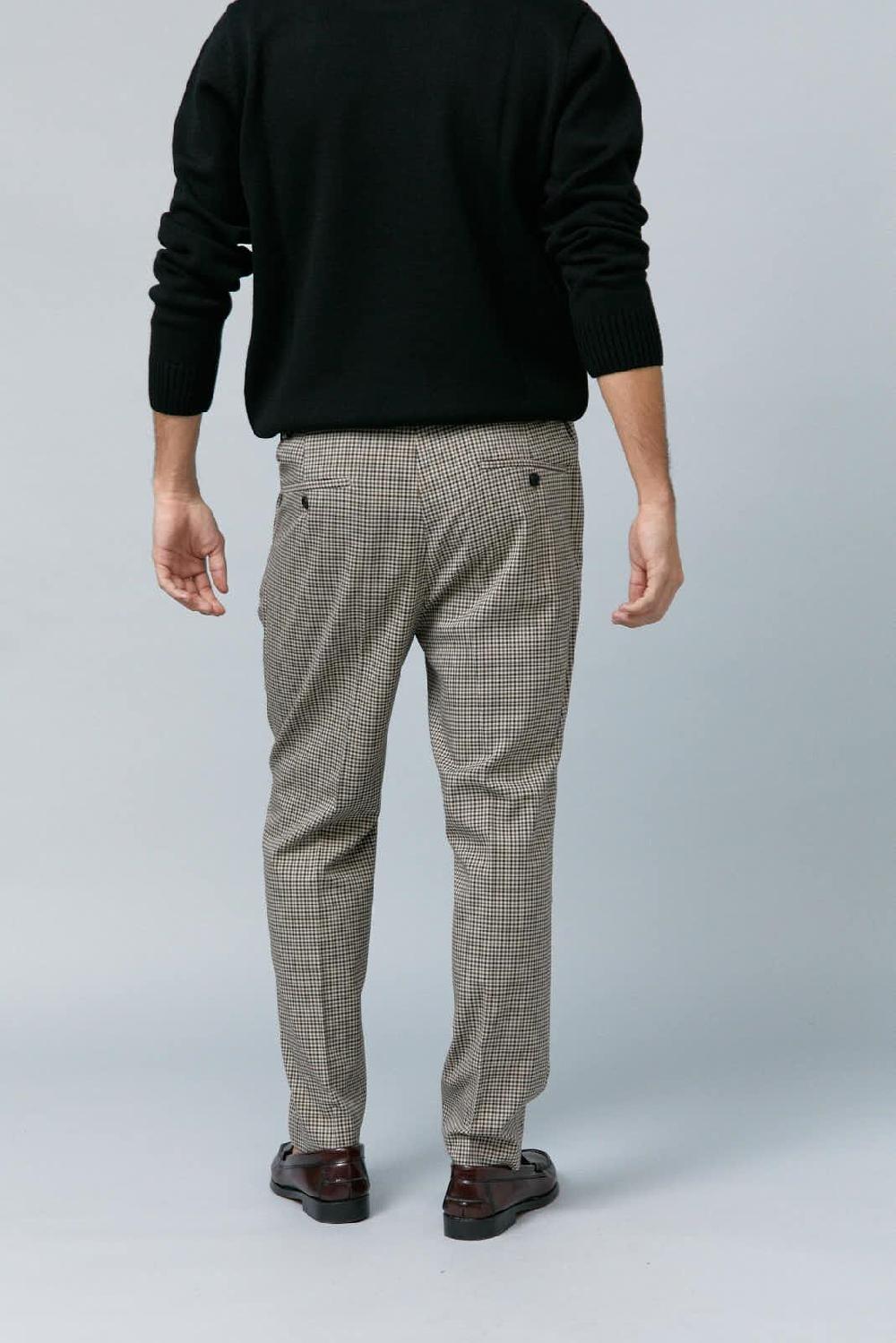 Antonio Miro PANTALÓN PATA DE GALLO MARRÓN/BEIGE