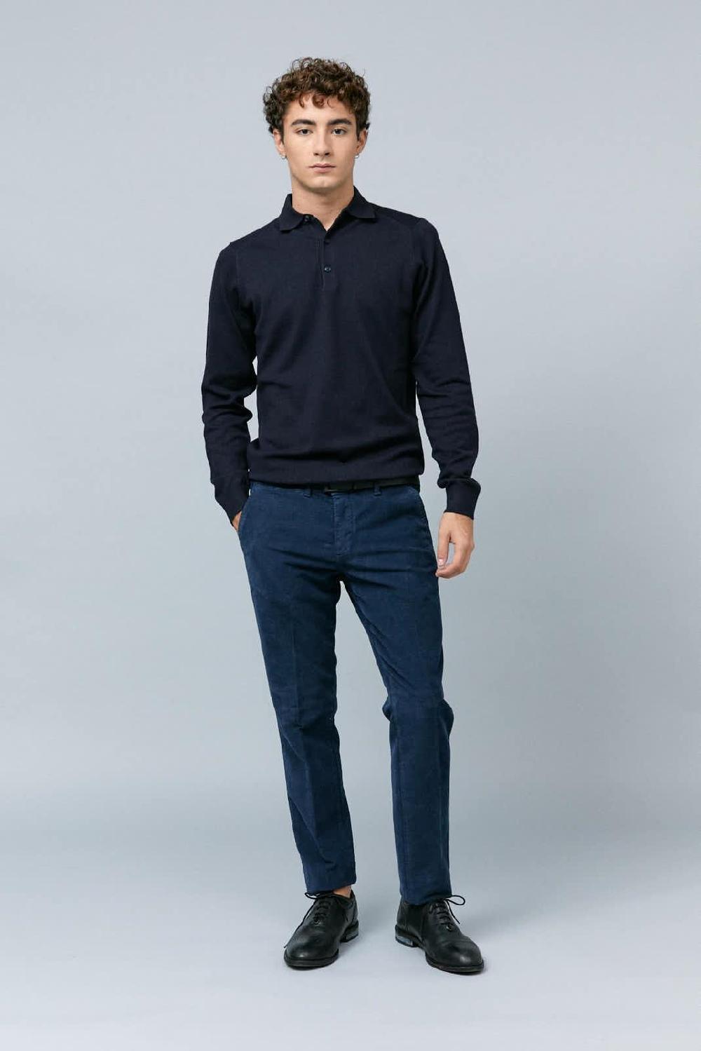 Antonio miro PANTALÓN PITILLO MICROPANA MARINO