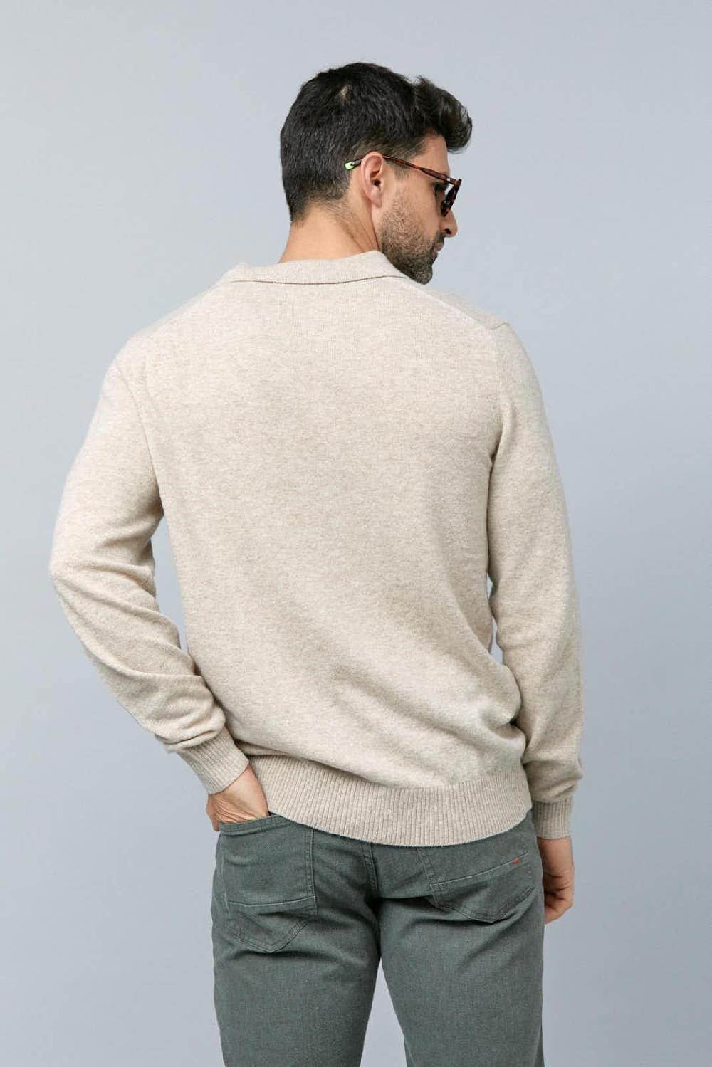 Antonio Miro POLO SIN BOTÓN CACHEMIRE CRUDO