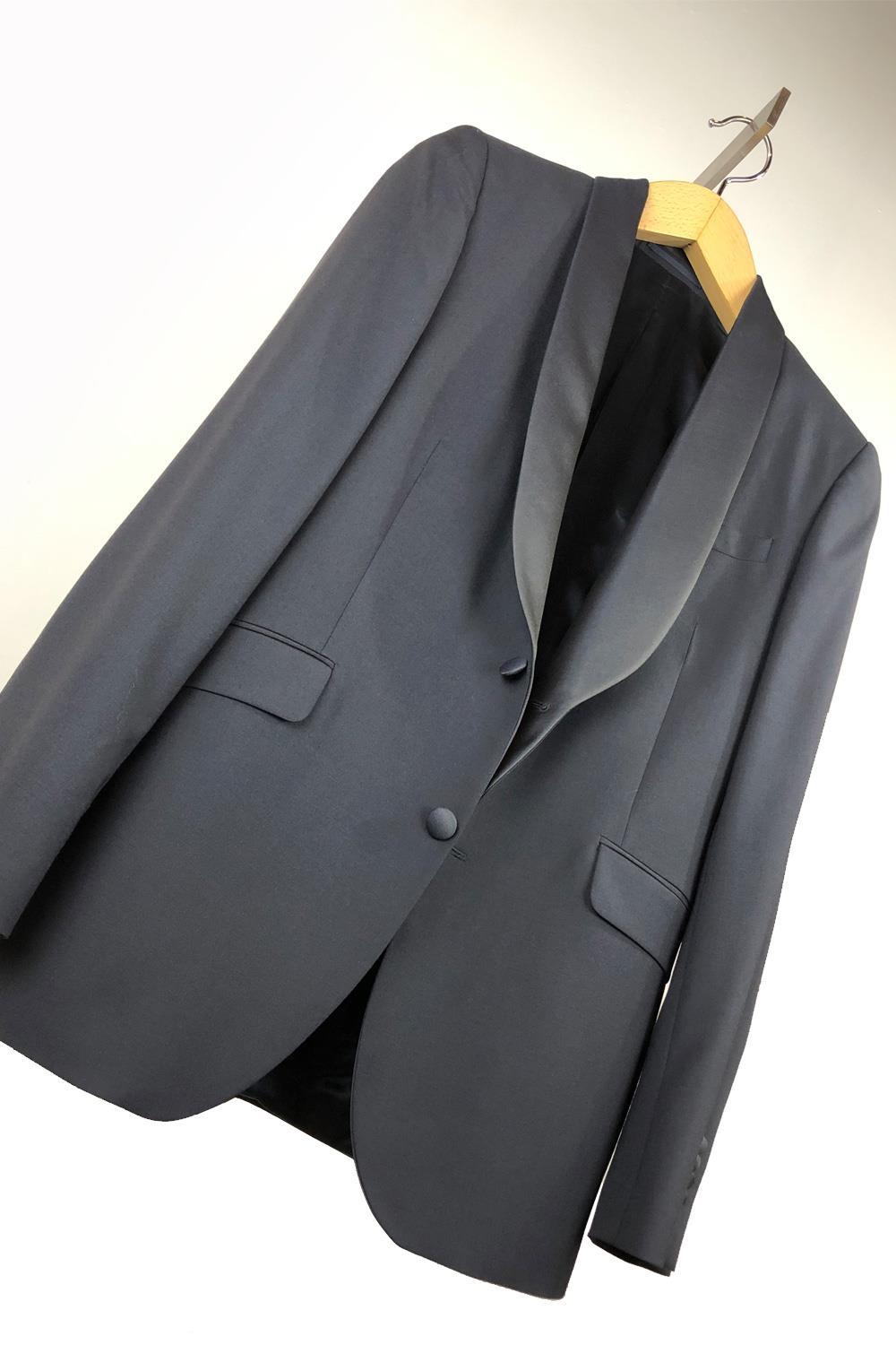 Antonio Miro Traje De Ceremonia Marino Satinado