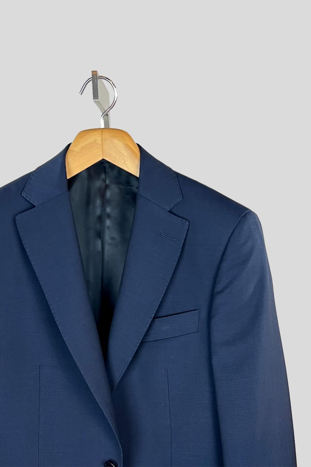 Antonio Miro TRAJE LANA MICROCUADRO AZUL