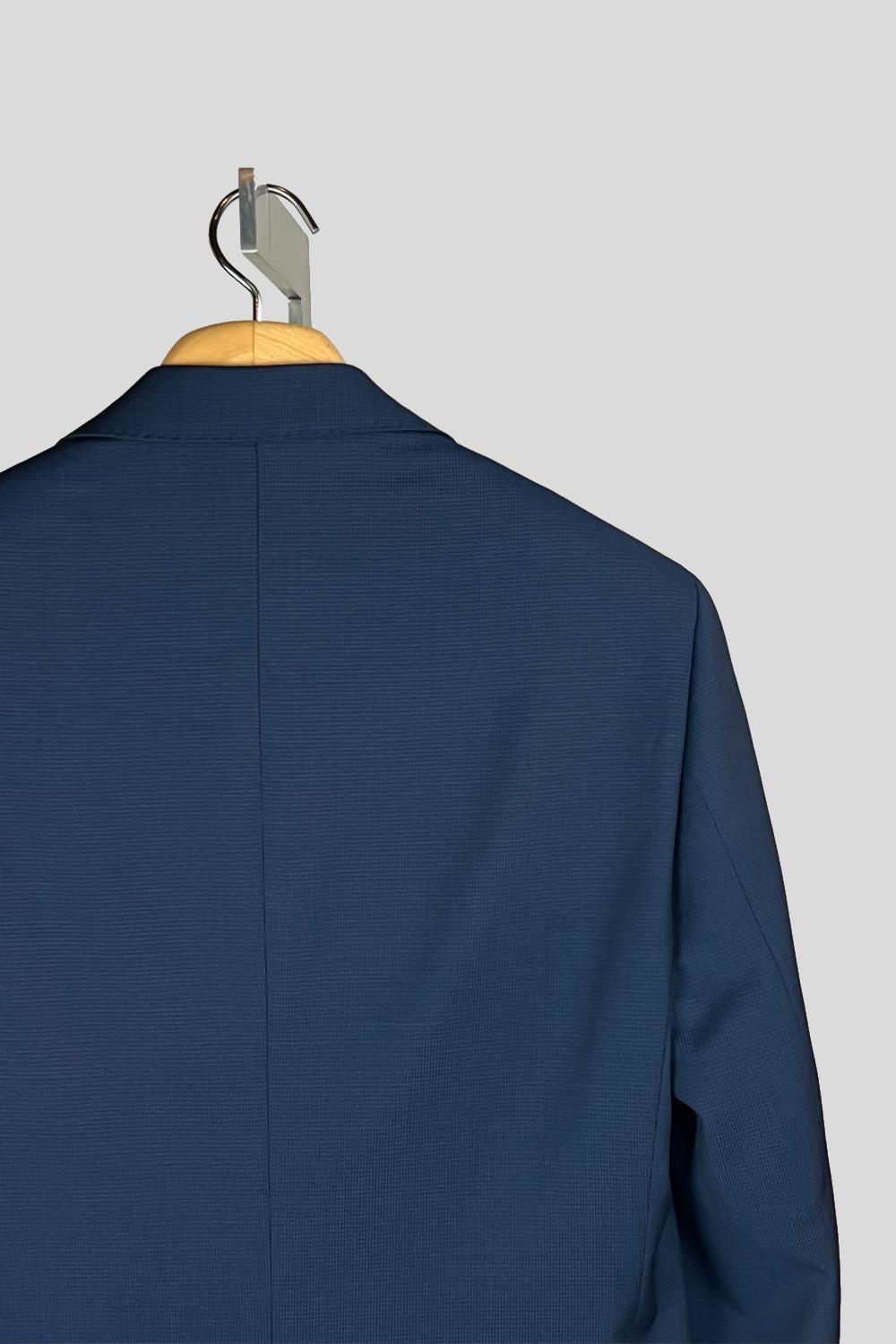 Antonio Miro TRAJE LANA MICROCUADRO AZUL