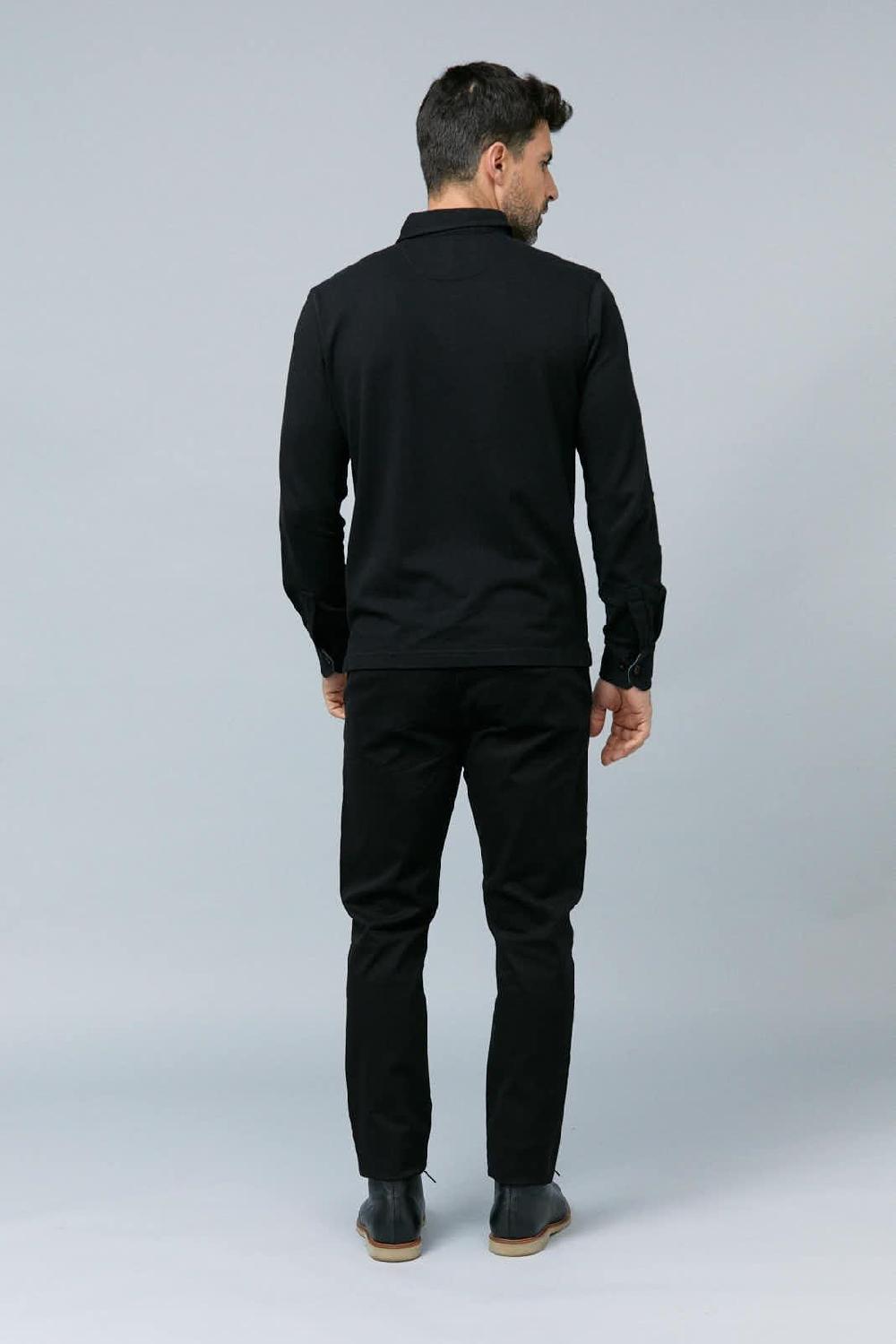 Antonio Miro POLO ESTRUCTURA CUELLO CREMALLERO NEGRO