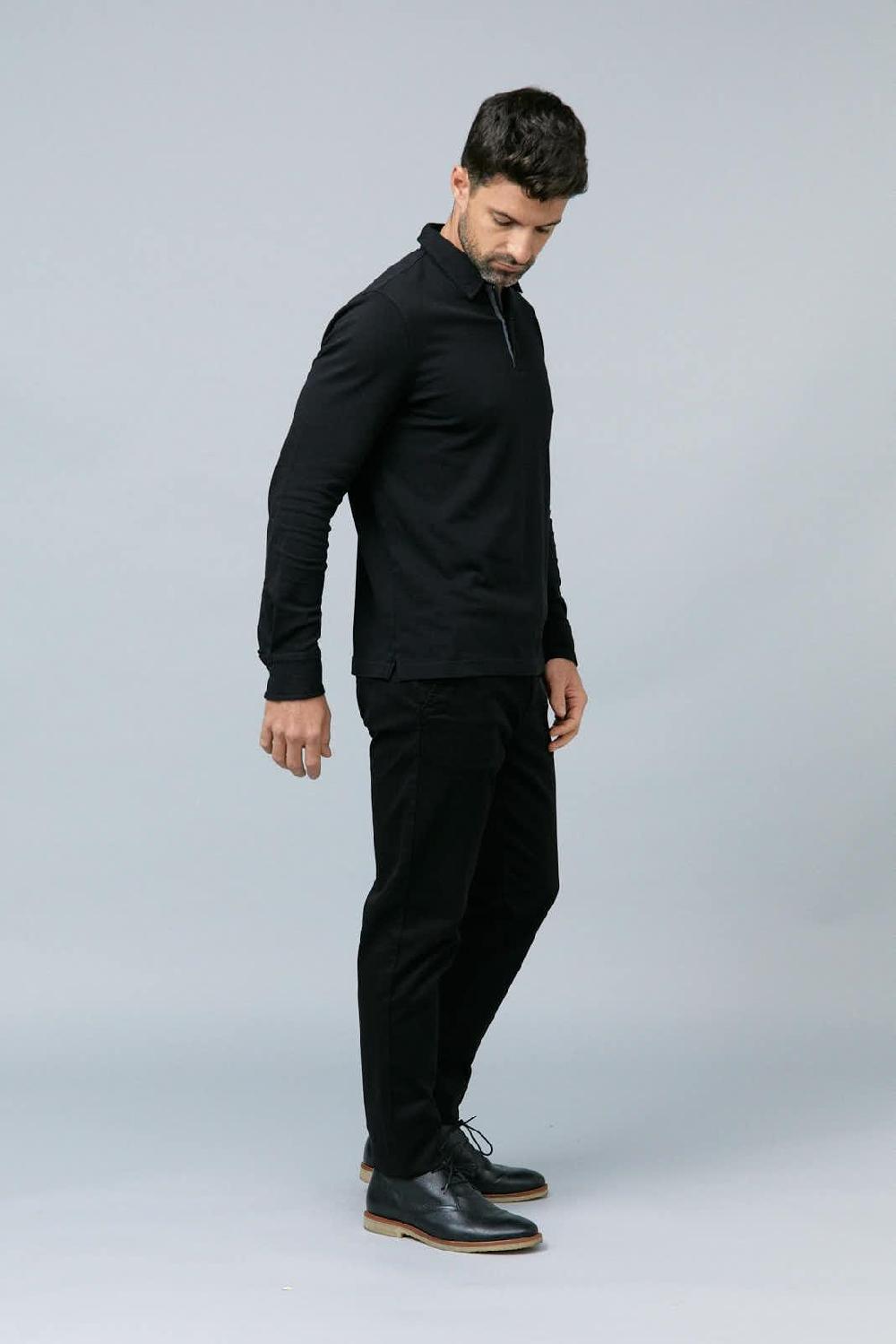 Antonio Miro POLO ESTRUCTURA CUELLO CREMALLERO NEGRO