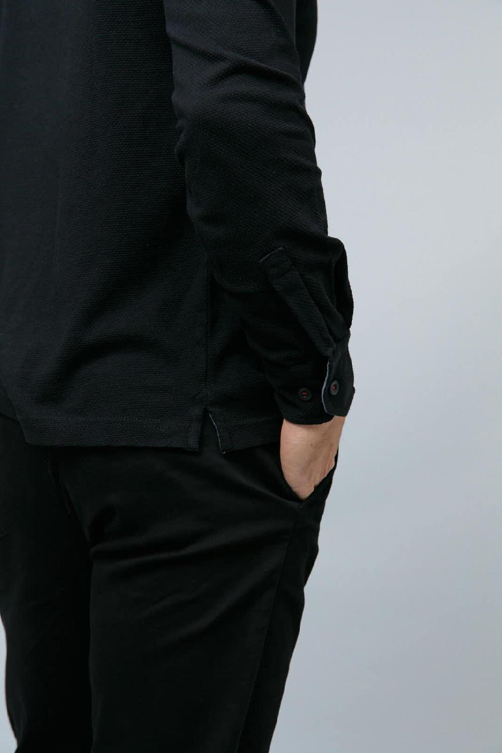 Antonio Miro POLO ESTRUCTURA CUELLO CREMALLERO NEGRO