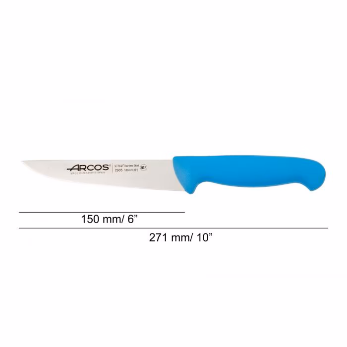 Arcos Cuchillo Cocina Color Azul Serie 2900 150 Mm