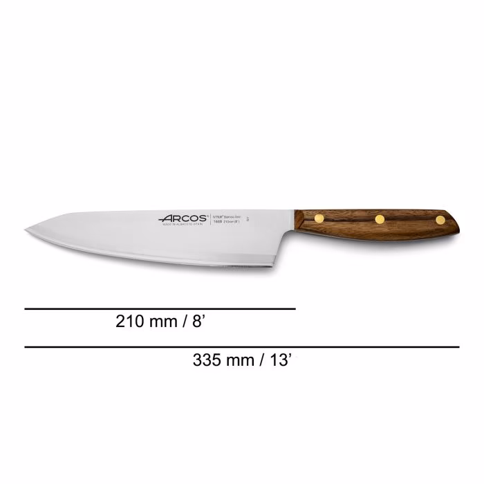 Arcos Cuchillo Cocinero Serie Nórdika 210 Mm