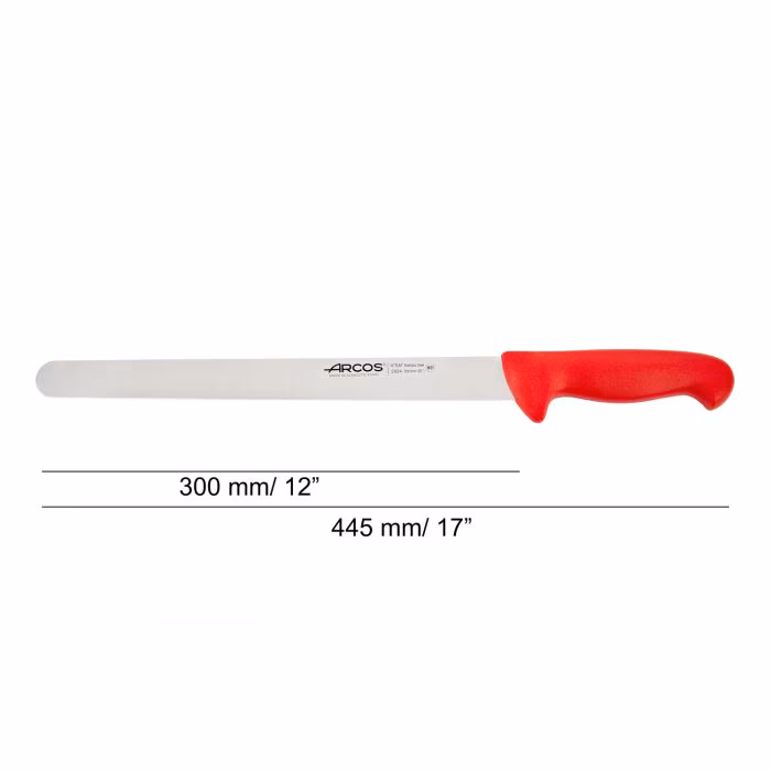 Arcos Cuchillo Fiambre Color Rojo Serie 2900