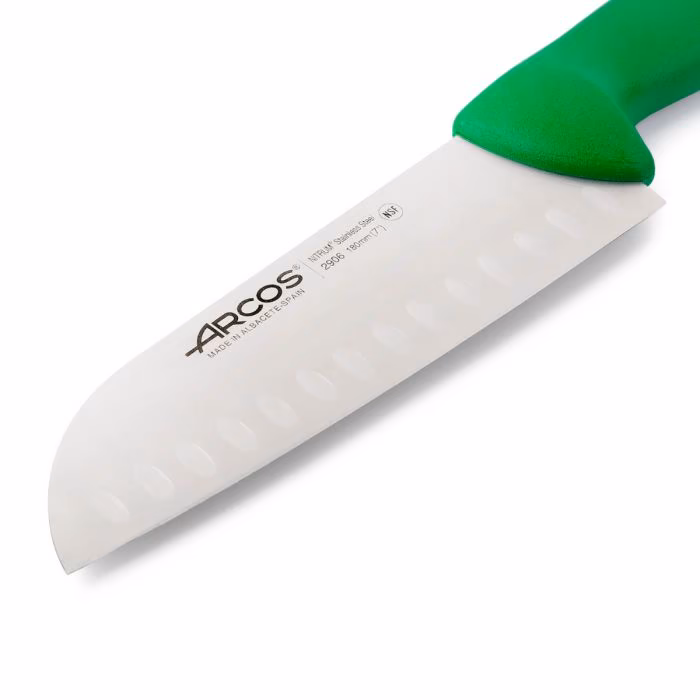 Arcos Cuchillo Santoku Color Verde Serie 2900