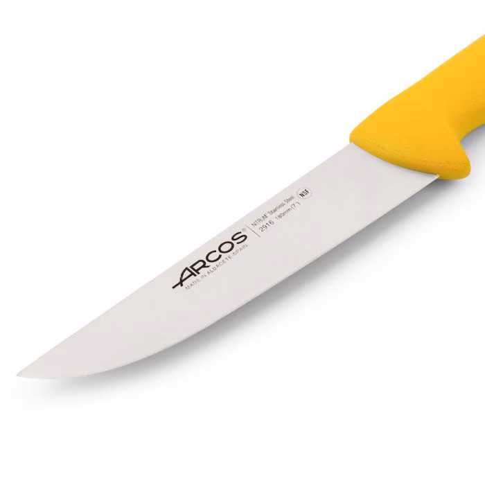 Arcos Cuchillo Carnicero Color Amarillo Serie 2900 180 Mm