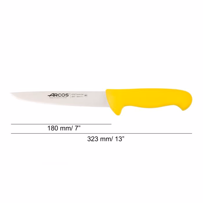 Arcos Cuchillo Carnicero Color Amarillo Serie 2900 180 Mm