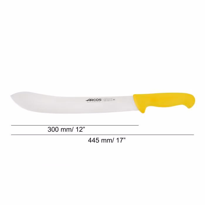 Arcos Cuchillo Carnicero Color Amarillo Serie 2900 300 Mm