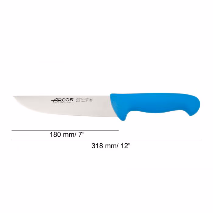 Arcos Cuchillo Carnicero Color Azul Serie 2900 180 Mm