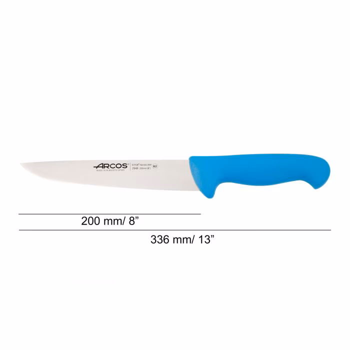 Arcos Cuchillo Carnicero Color Azul Serie 2900 200 Mm