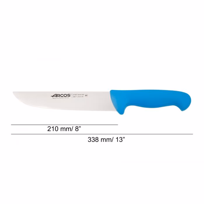 Arcos Cuchillo Carnicero Color Azul Serie 2900 210 Mm